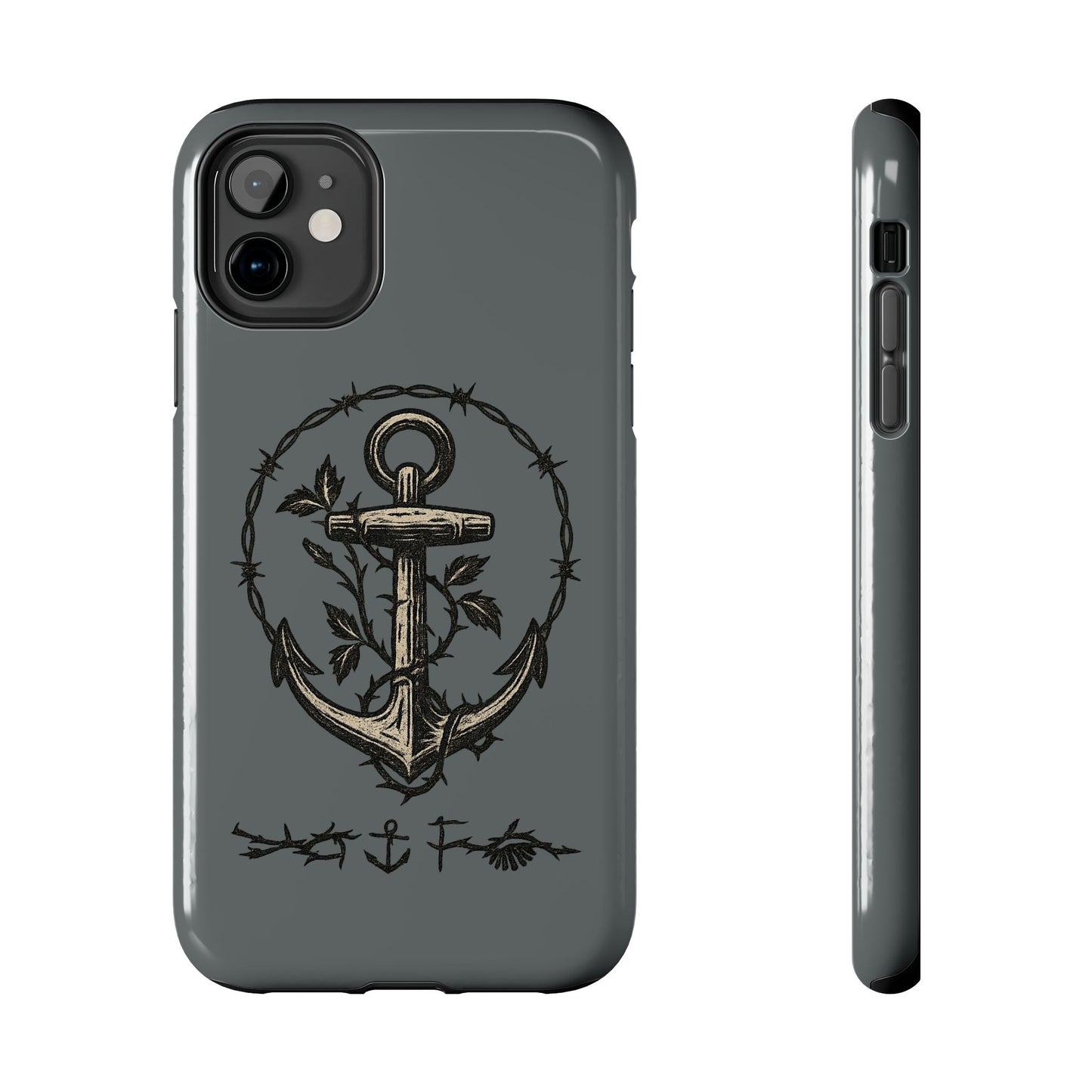 Nautical Anchor Phone Case, Tough Phone Cover, Maritime Style Accessories, Gift for Sailors, Unique Coastal Decor