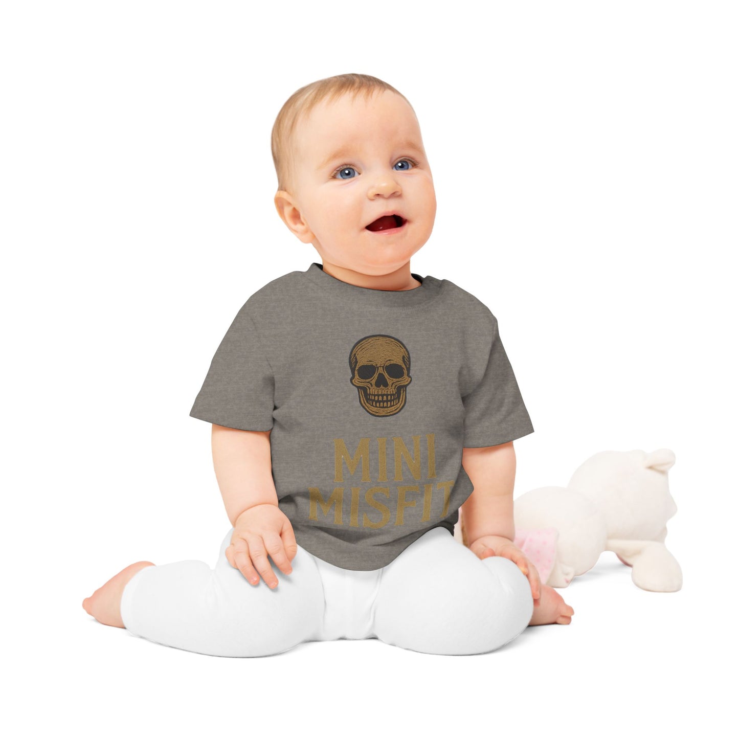 Baby T-Shirt, Punk Baby Shirt, Toddler Skull Tee, Mini Misfit Kid's Apparel, Unique Infant Gift, Halloween Baby Clothing