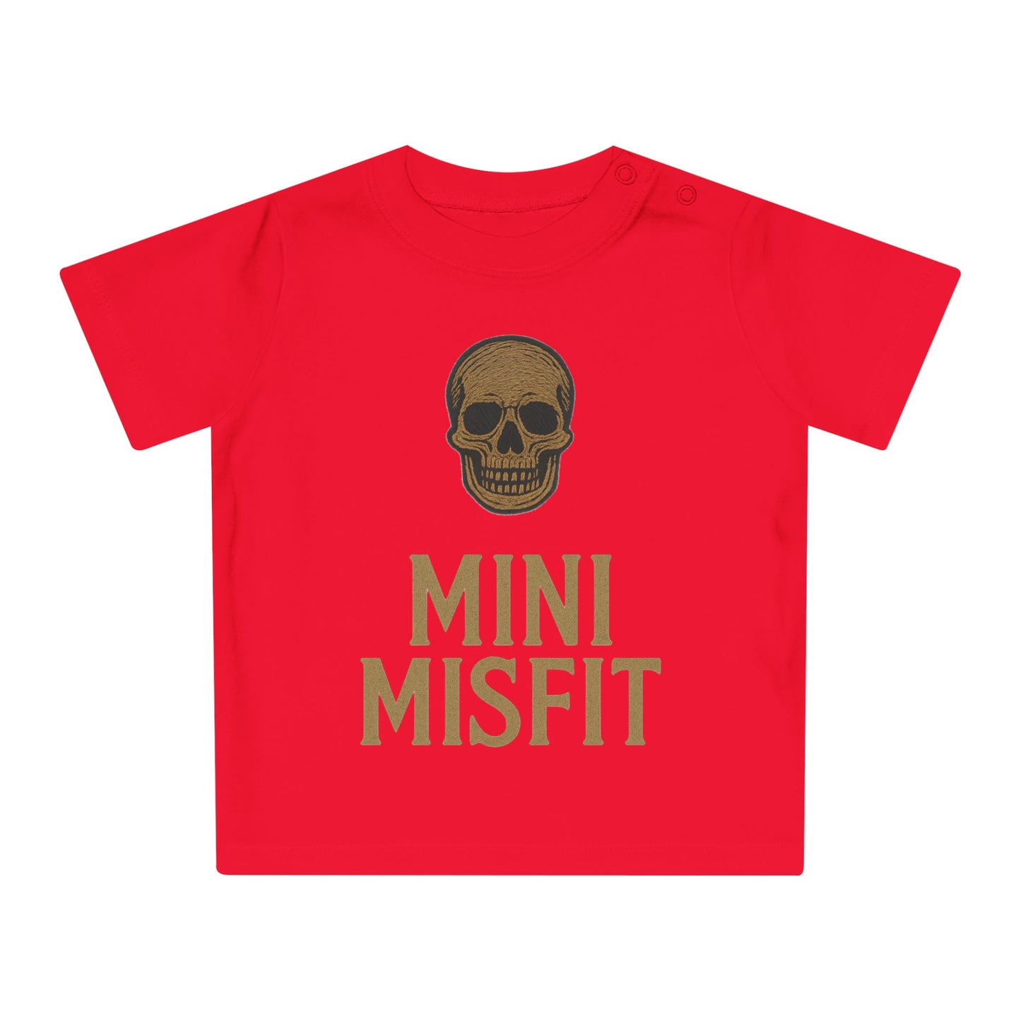 Baby T-Shirt, Punk Baby Shirt, Toddler Skull Tee, Mini Misfit Kid's Apparel, Unique Infant Gift, Halloween Baby Clothing