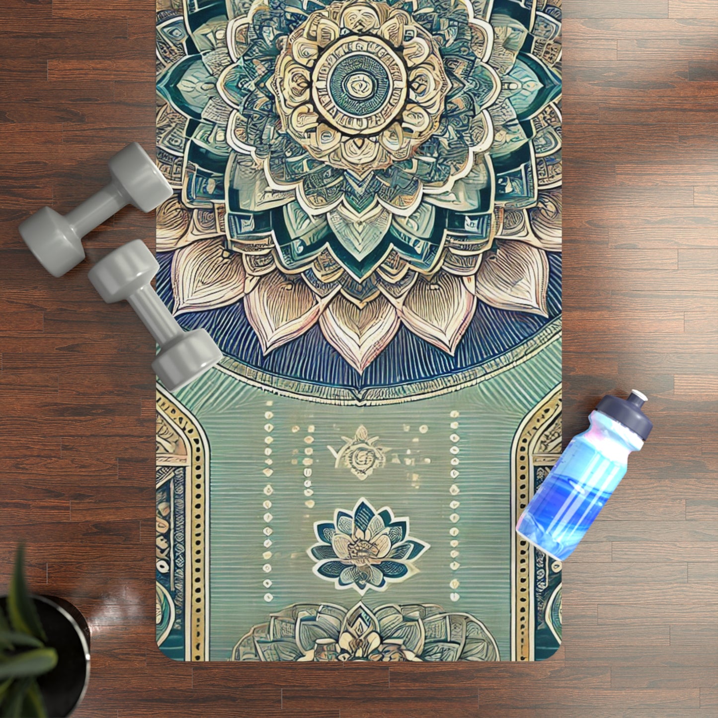 Mandala Rubber Yoga Mat - Ideal for Meditation, Fitness and Home Decor, Great for Yoga Enthusiasts, Gifts for Wellness Lovers