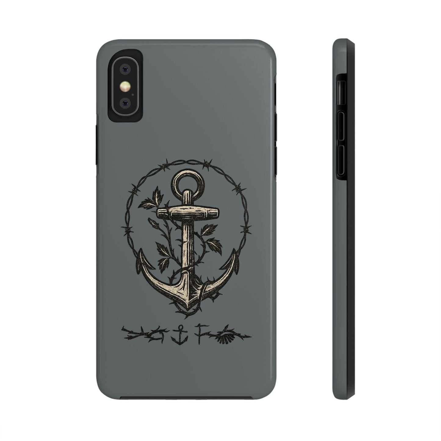 Nautical Anchor Phone Case, Tough Phone Cover, Maritime Style Accessories, Gift for Sailors, Unique Coastal Decor