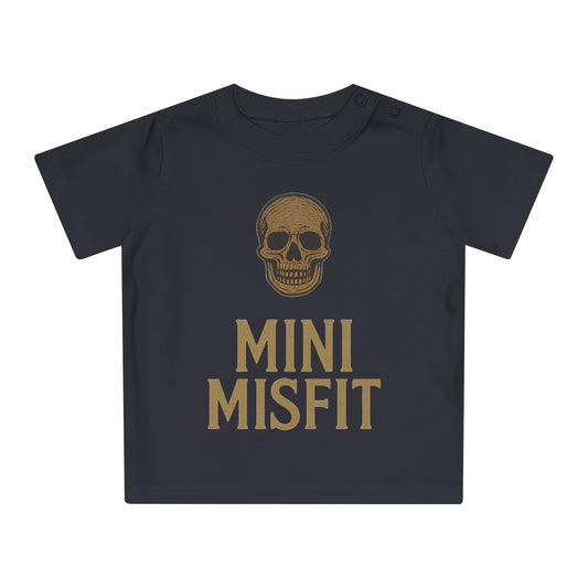 Baby T-Shirt, Punk Baby Shirt, Toddler Skull Tee, Mini Misfit Kid's Apparel, Unique Infant Gift, Halloween Baby Clothing