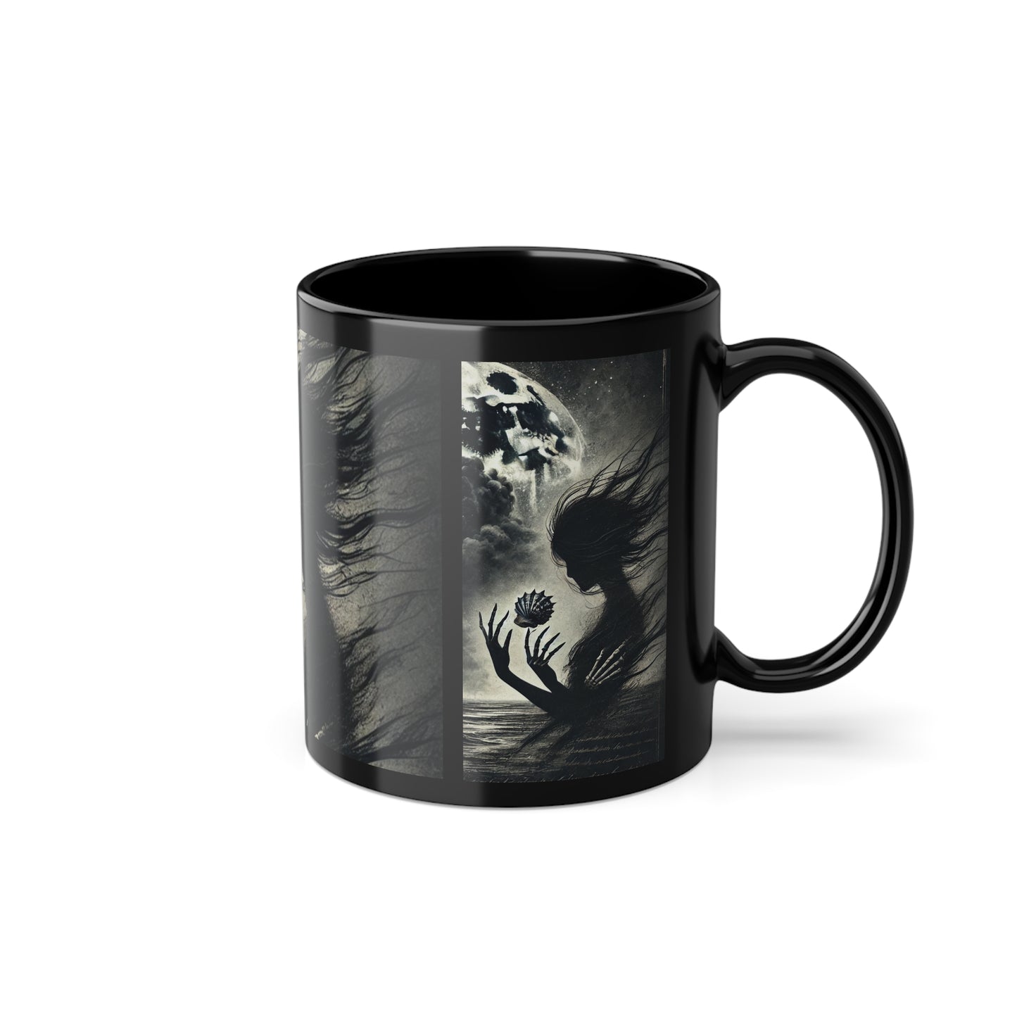 Mystical Black Coffee Mug - 11oz with Enigmatic Design