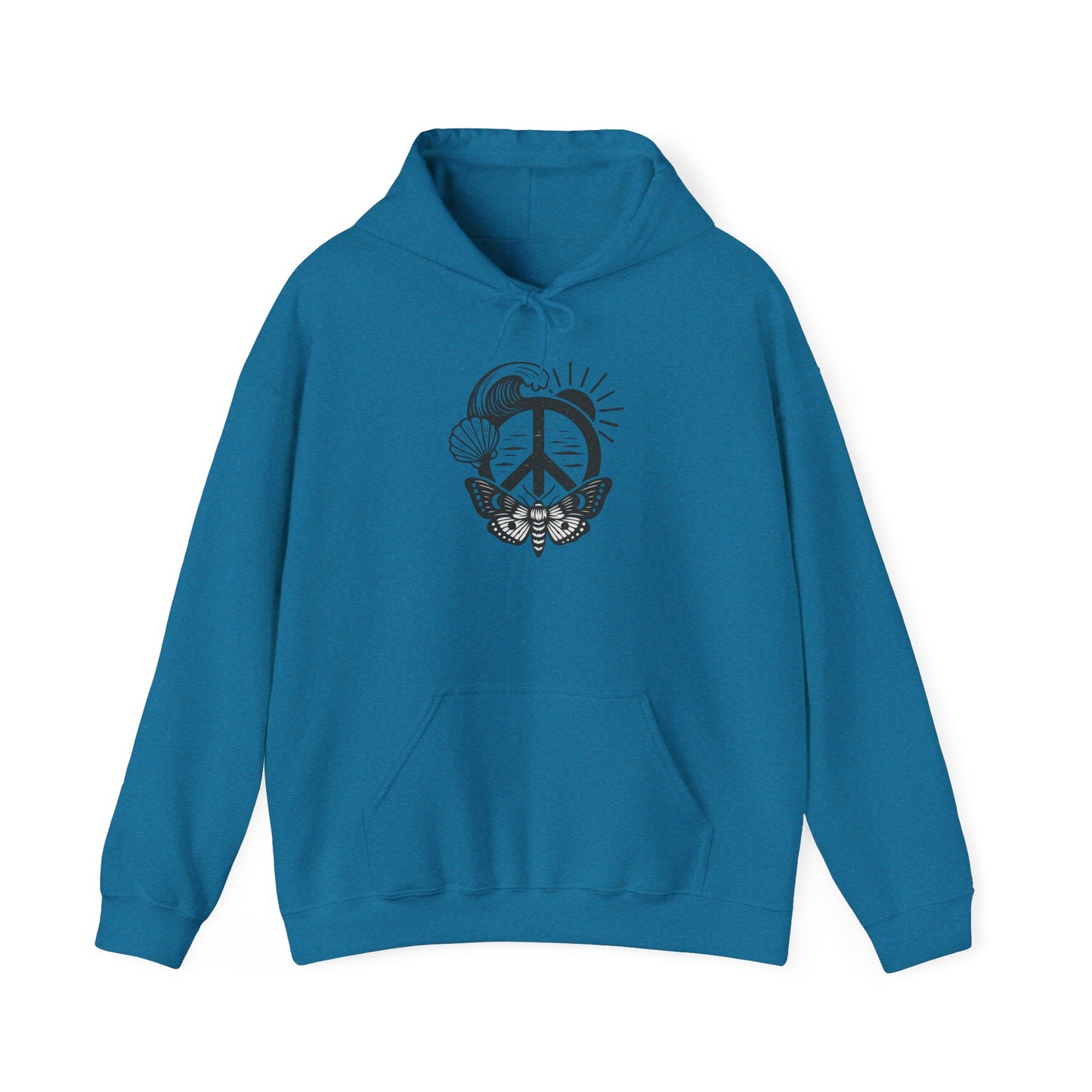 Peaceful Vibes Hoodie - Unisex Heavy Blend, Aesthetic Sweatshirt, Perfect Gift for Friends, Cozy Layer, Festival Outfit, Mindful Apparel