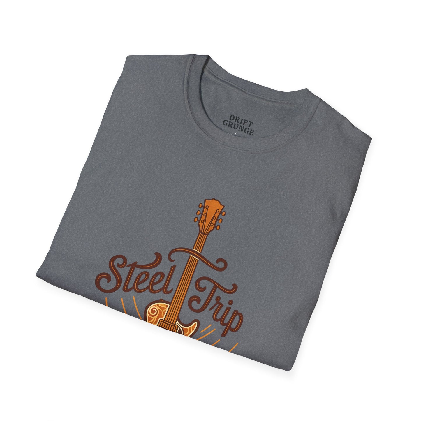 Steel Trip Guitar T-Shirt | Music Lover Tee | Gift for Musicians | Unisex Graphic Tee | Festival Wear | Acoustic Style