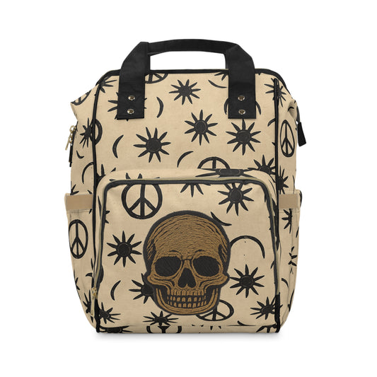 Bohemian Skull Diaper Backpack - Stylish & Functional Baby Bag