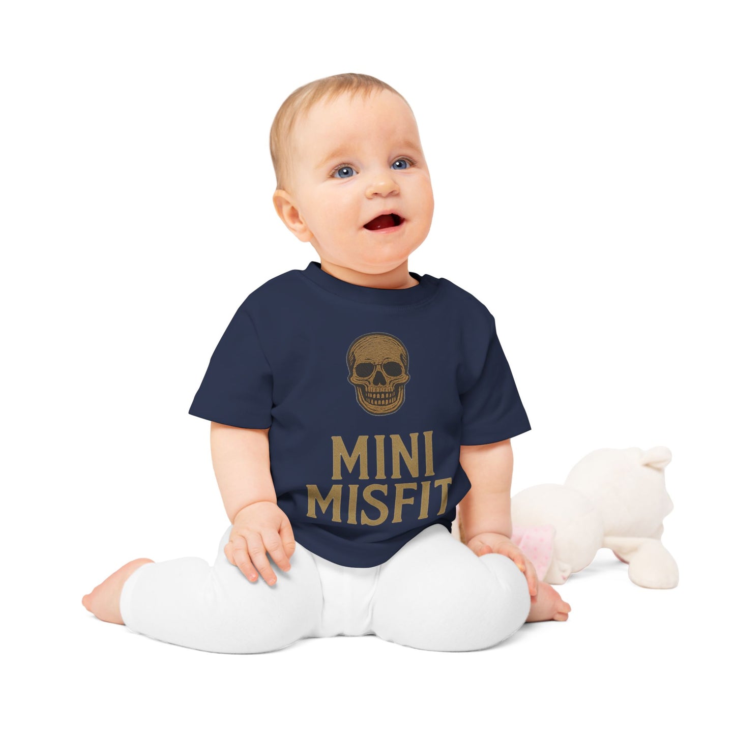 Baby T-Shirt, Punk Baby Shirt, Toddler Skull Tee, Mini Misfit Kid's Apparel, Unique Infant Gift, Halloween Baby Clothing