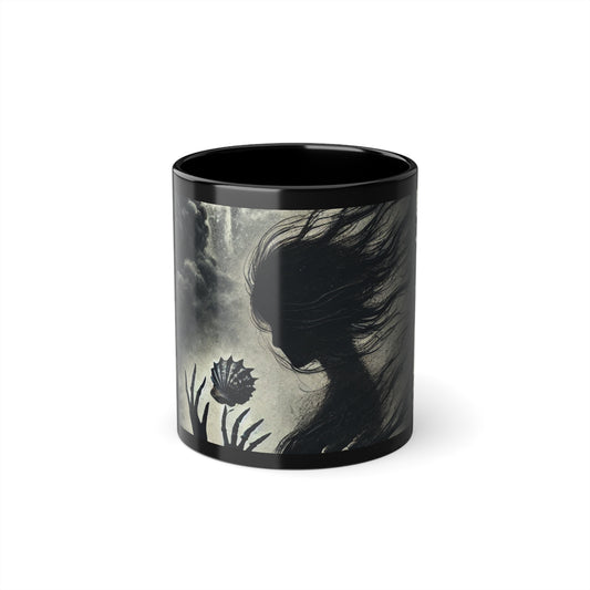 Mystical Black Coffee Mug - 11oz with Enigmatic Design