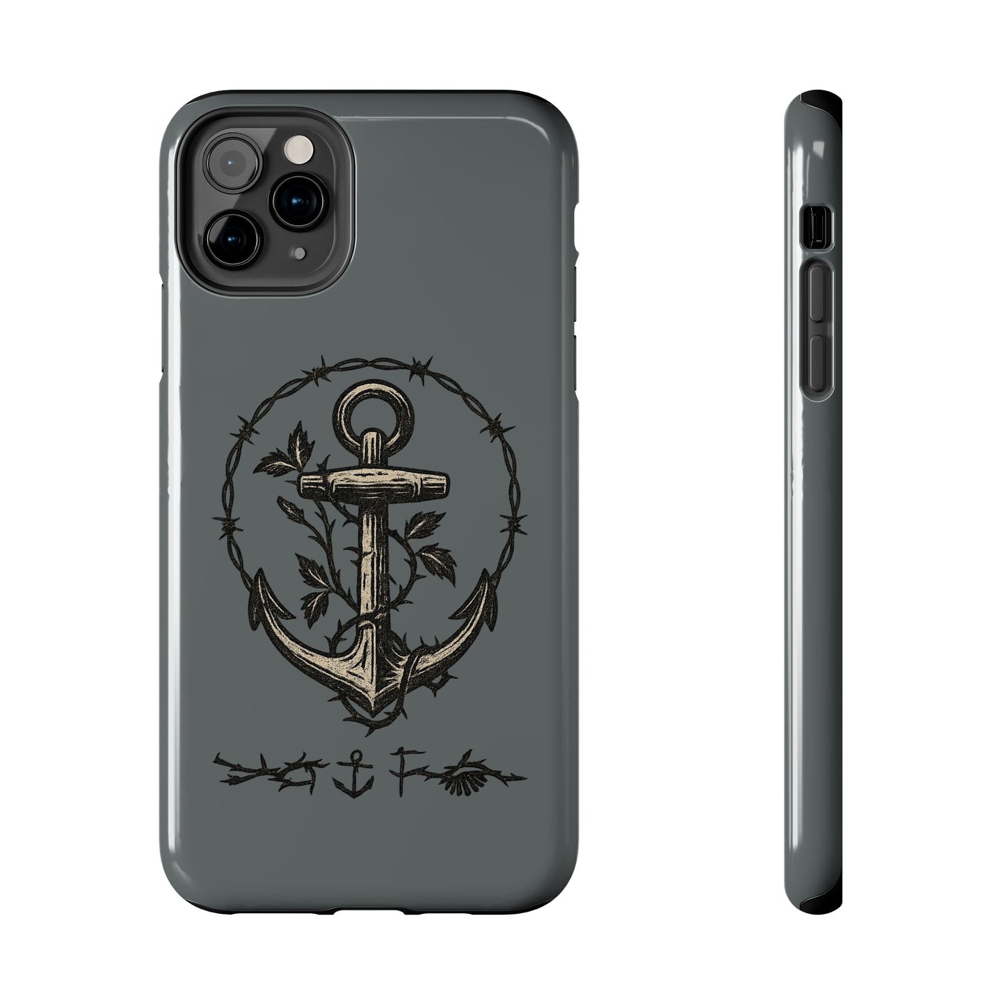 Nautical Anchor Phone Case, Tough Phone Cover, Maritime Style Accessories, Gift for Sailors, Unique Coastal Decor
