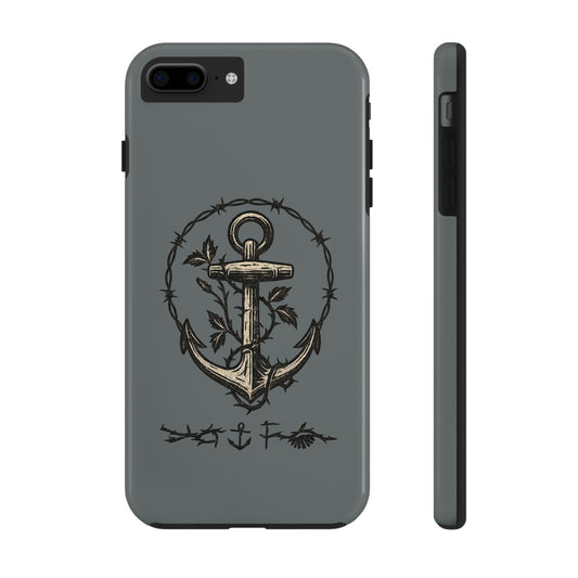 Nautical Anchor Phone Case, Tough Phone Cover, Maritime Style Accessories, Gift for Sailors, Unique Coastal Decor