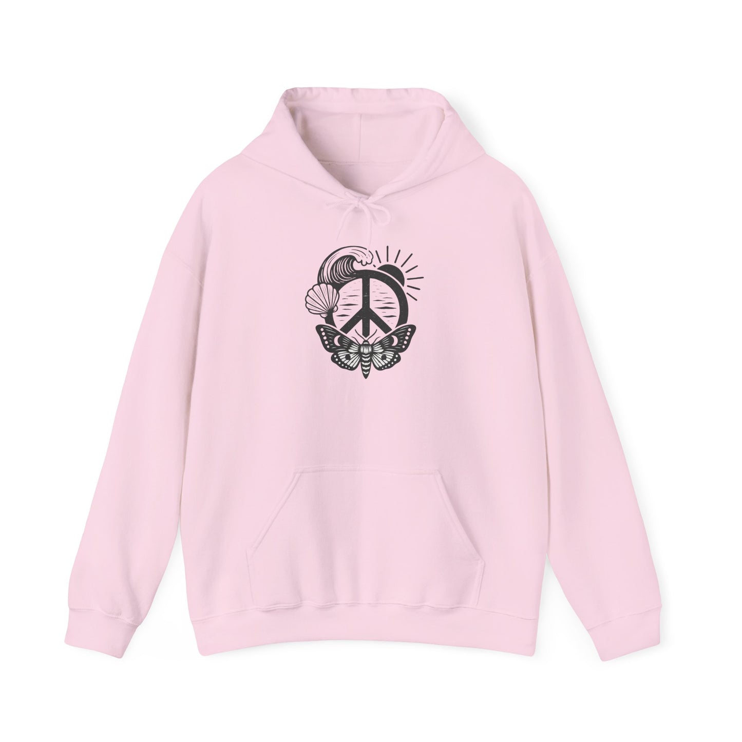 Peaceful Vibes Hoodie - Unisex Heavy Blend, Aesthetic Sweatshirt, Perfect Gift for Friends, Cozy Layer, Festival Outfit, Mindful Apparel