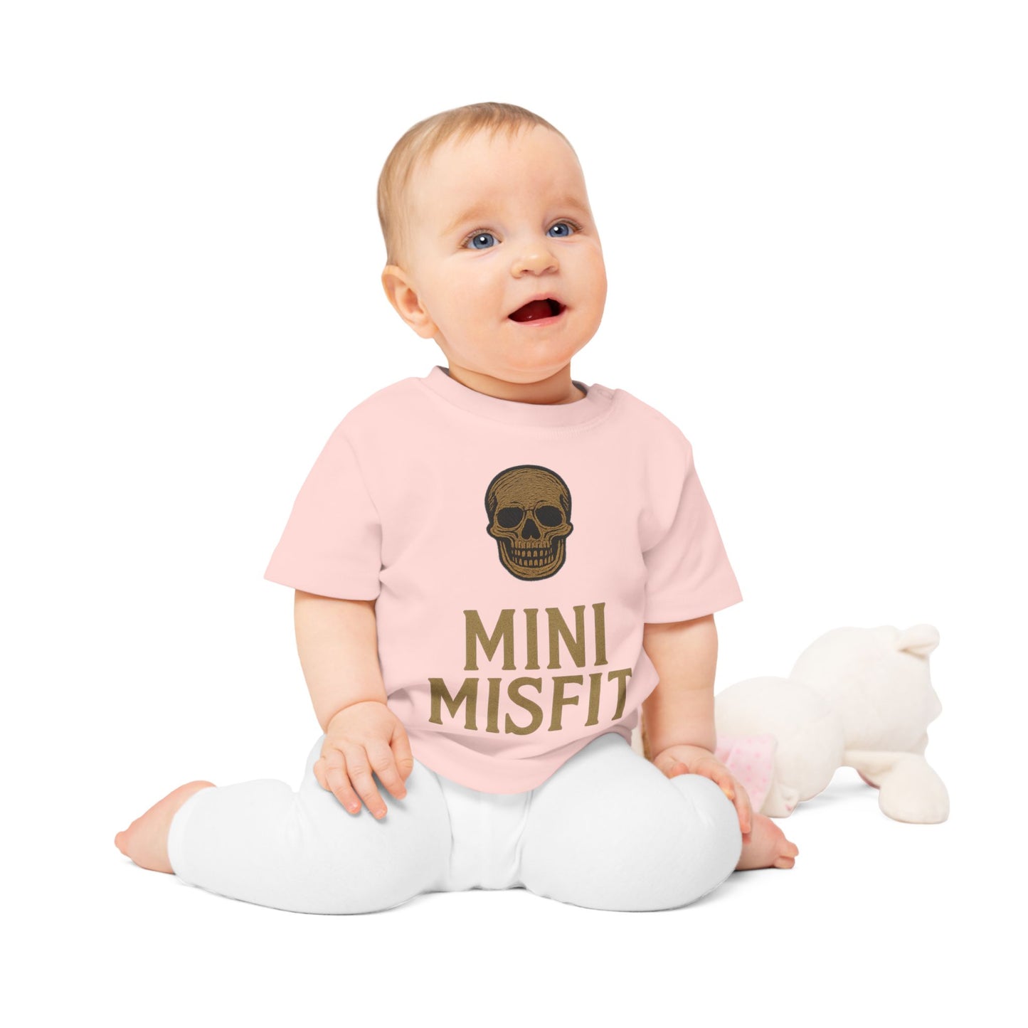 Baby T-Shirt, Punk Baby Shirt, Toddler Skull Tee, Mini Misfit Kid's Apparel, Unique Infant Gift, Halloween Baby Clothing