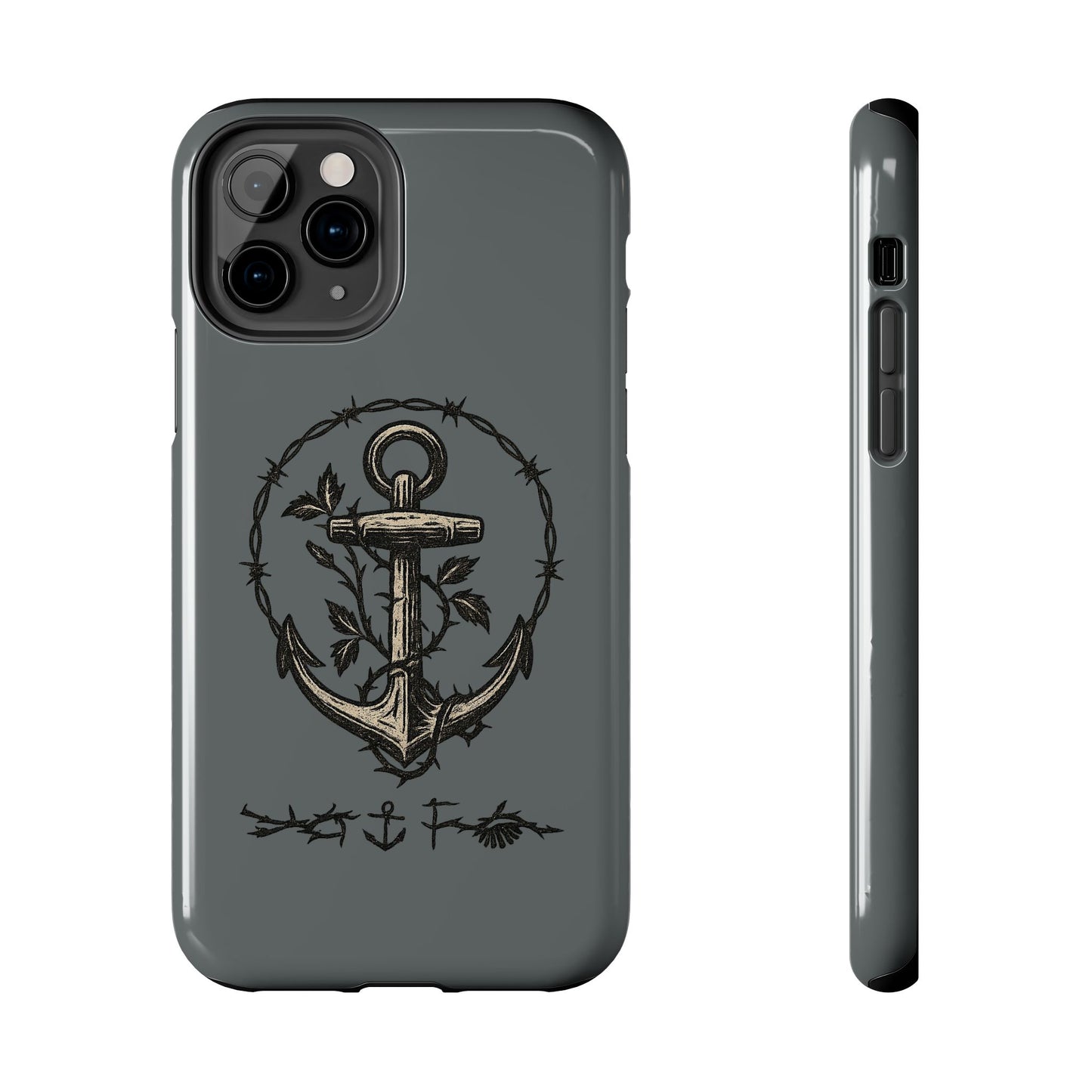 Nautical Anchor Phone Case, Tough Phone Cover, Maritime Style Accessories, Gift for Sailors, Unique Coastal Decor