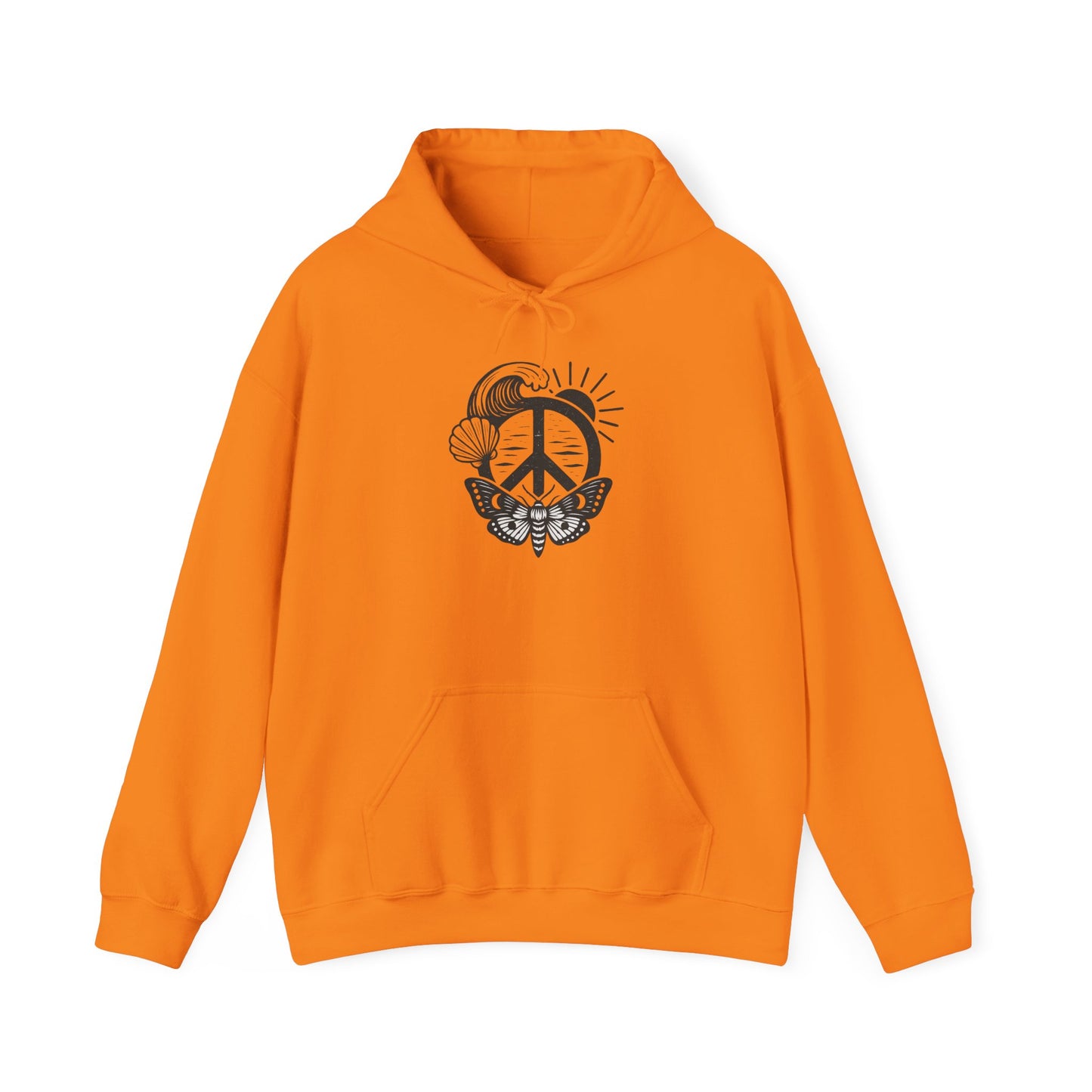 Peaceful Vibes Hoodie - Unisex Heavy Blend, Aesthetic Sweatshirt, Perfect Gift for Friends, Cozy Layer, Festival Outfit, Mindful Apparel