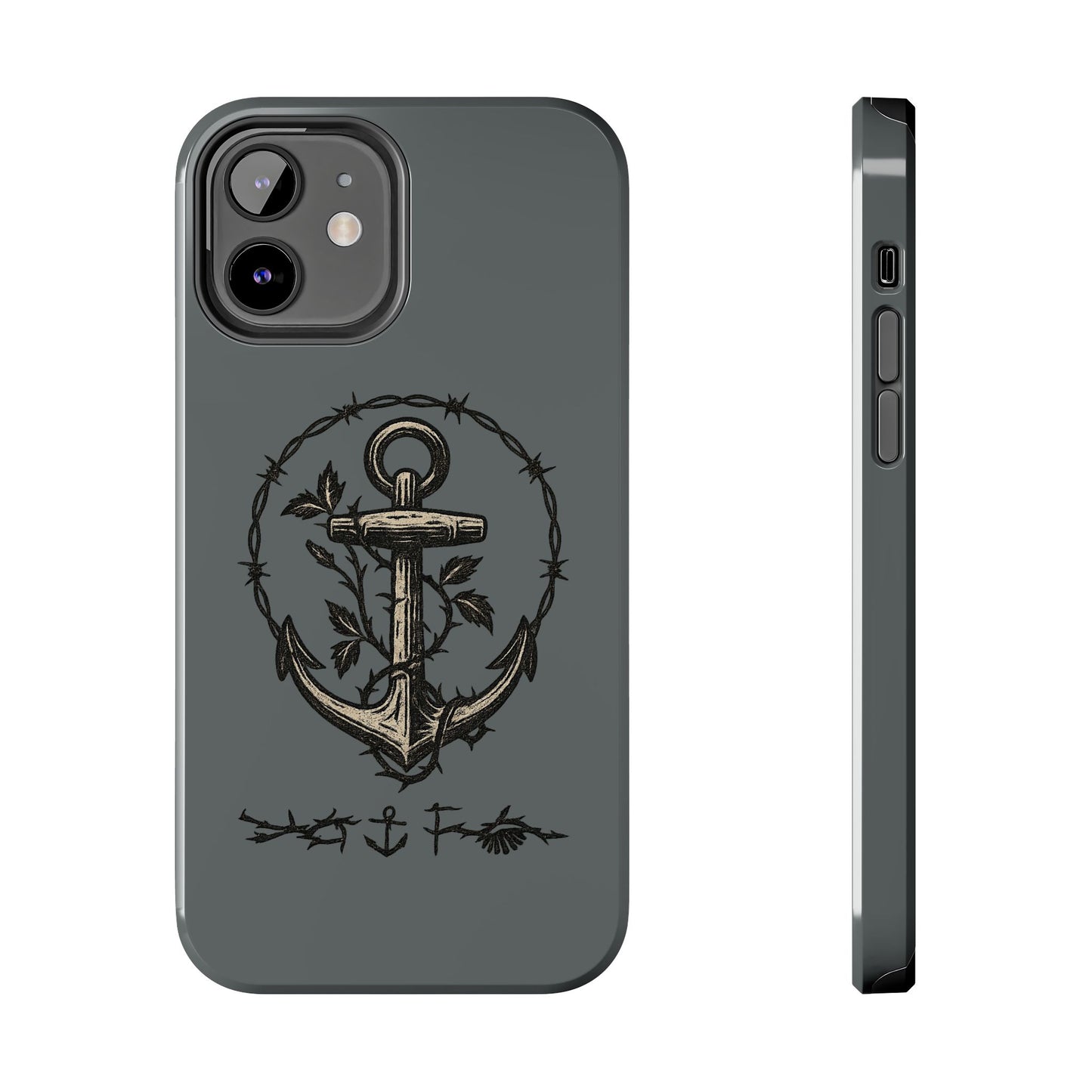 Nautical Anchor Phone Case, Tough Phone Cover, Maritime Style Accessories, Gift for Sailors, Unique Coastal Decor
