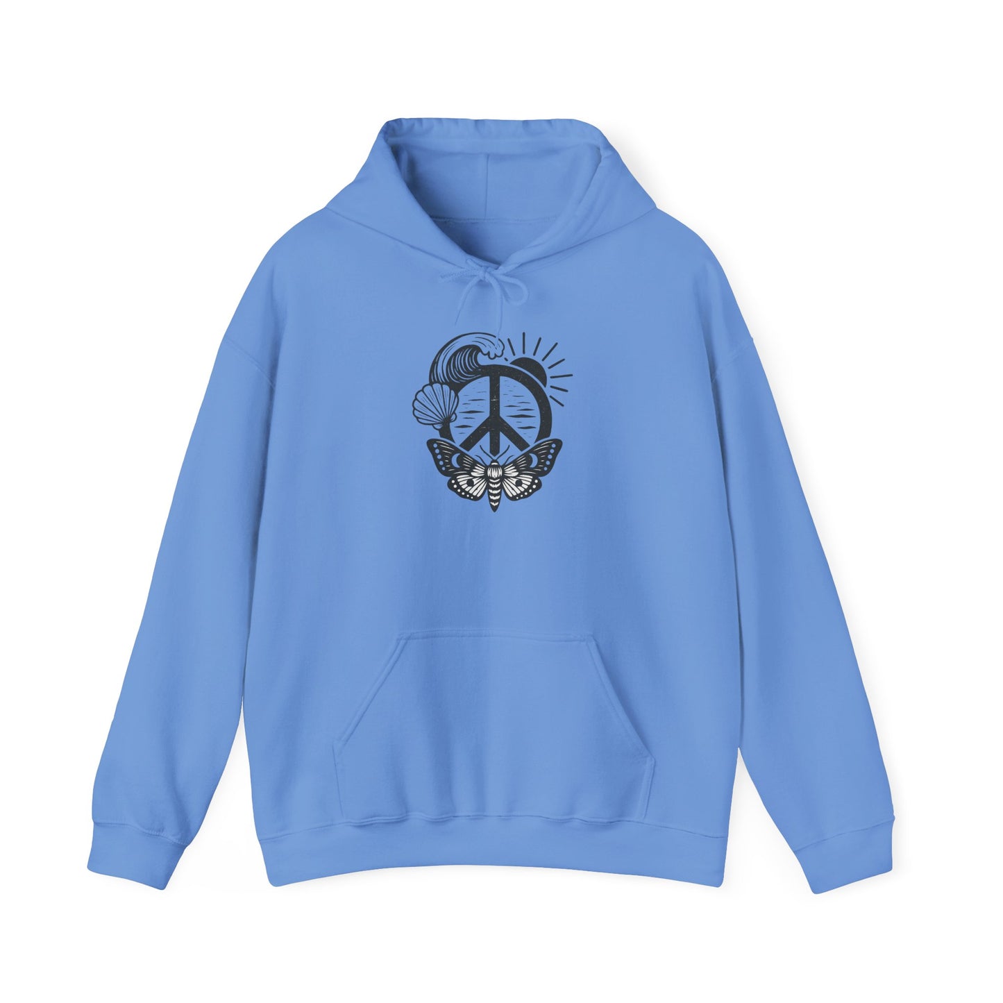 Peaceful Vibes Hoodie - Unisex Heavy Blend, Aesthetic Sweatshirt, Perfect Gift for Friends, Cozy Layer, Festival Outfit, Mindful Apparel