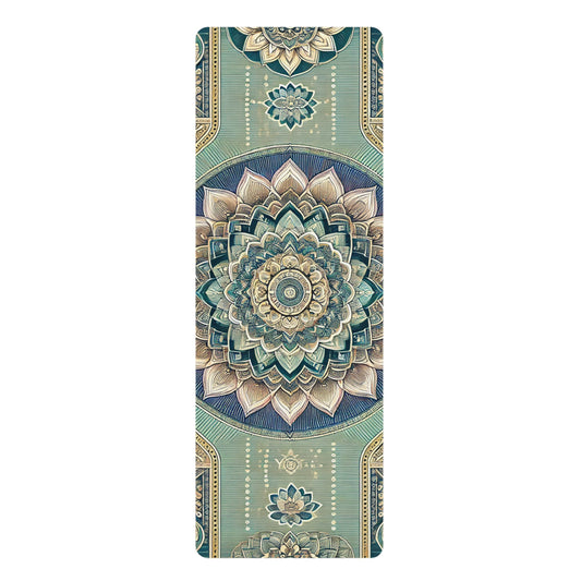 Mandala Rubber Yoga Mat - Ideal for Meditation, Fitness and Home Decor, Great for Yoga Enthusiasts, Gifts for Wellness Lovers