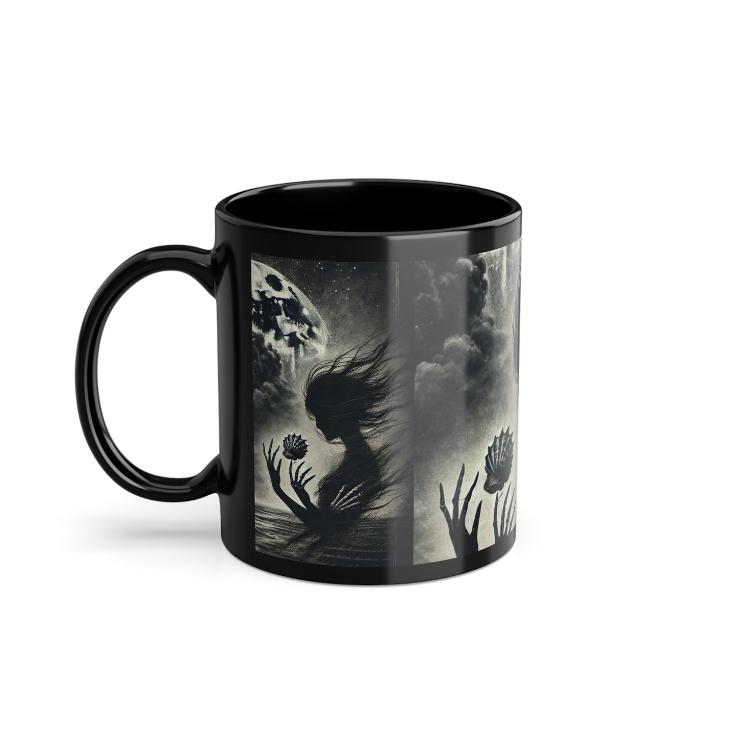 Mystical Black Coffee Mug - 11oz with Enigmatic Design