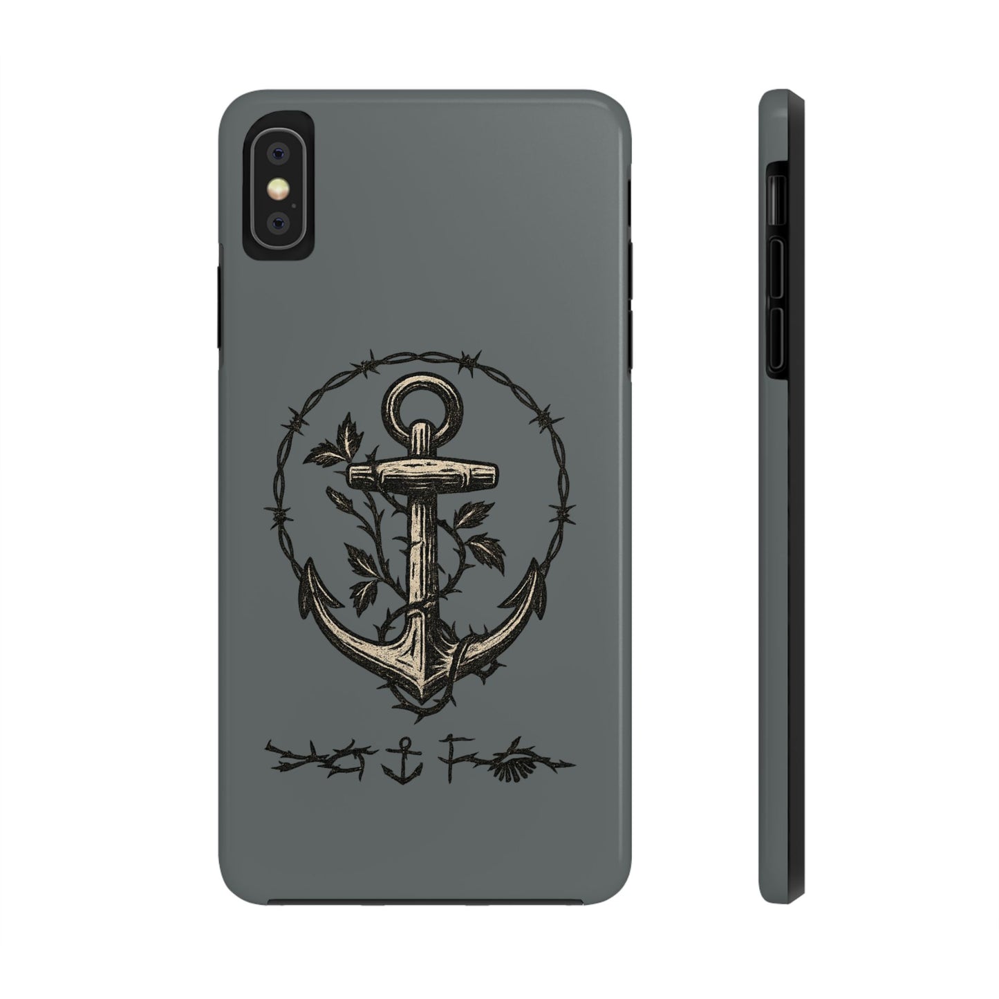 Nautical Anchor Phone Case, Tough Phone Cover, Maritime Style Accessories, Gift for Sailors, Unique Coastal Decor