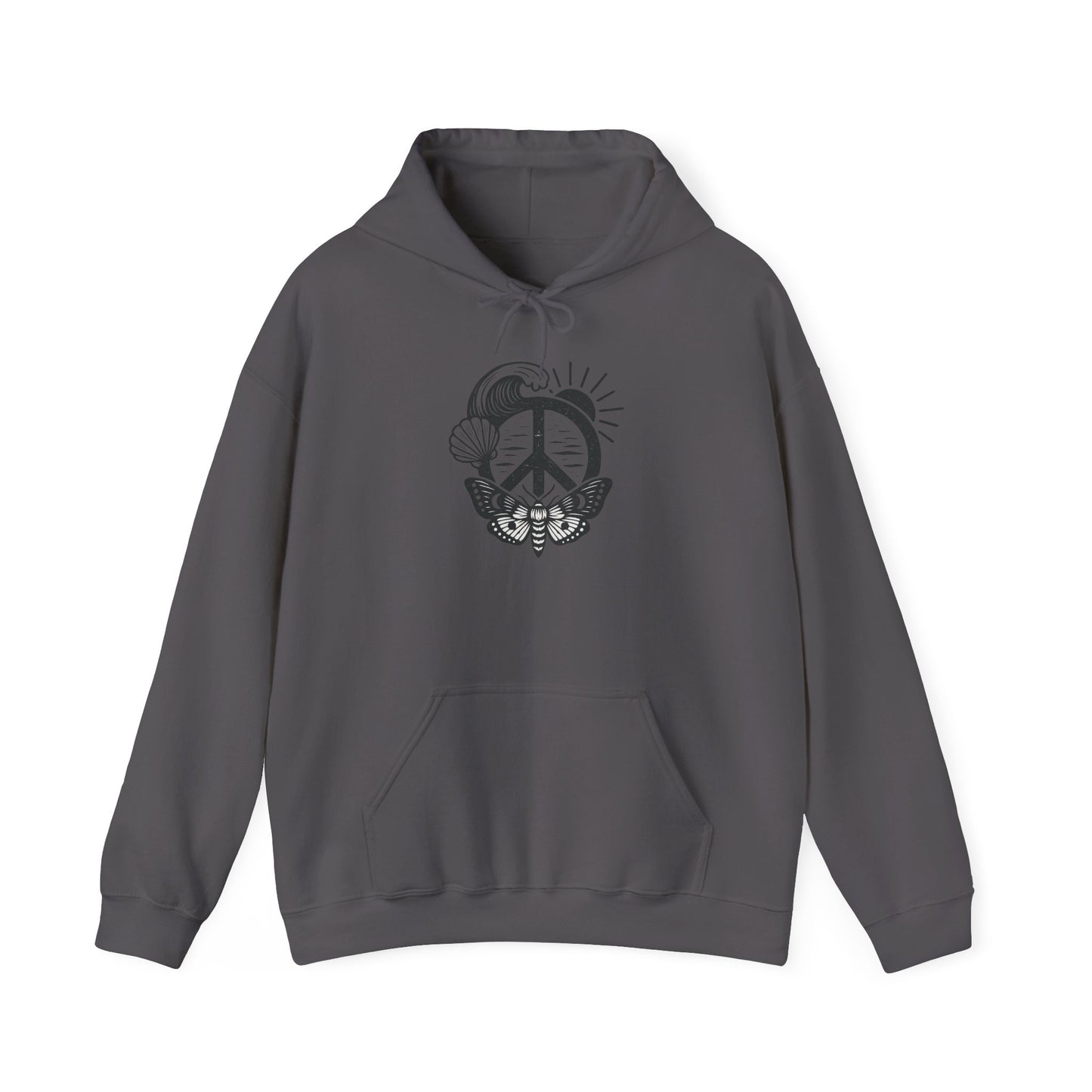 Peaceful Vibes Hoodie - Unisex Heavy Blend, Aesthetic Sweatshirt, Perfect Gift for Friends, Cozy Layer, Festival Outfit, Mindful Apparel